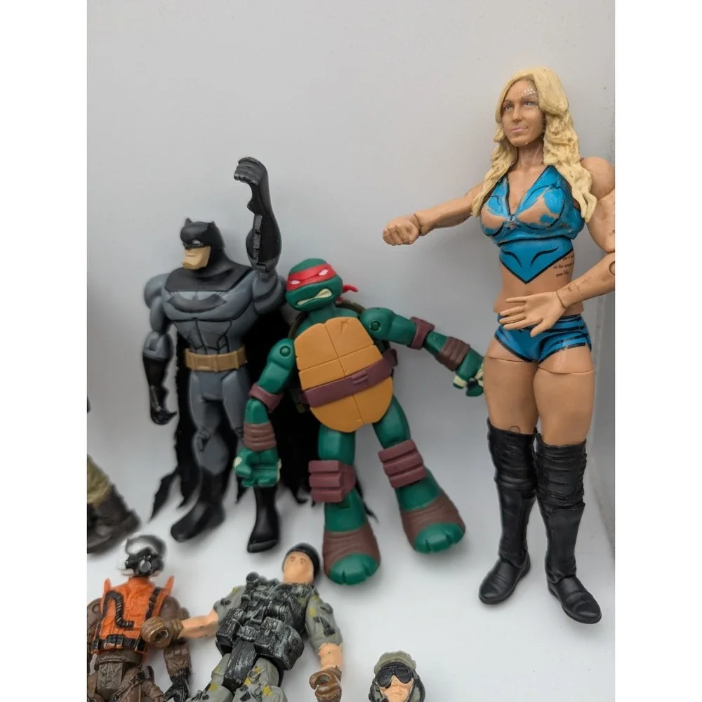 WWE Star Wars‎ G.I Joe Fortnight Batman Ninja Turtles Action Figures Lot Of 14